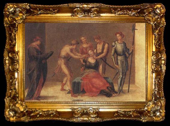 framed  Francesco Granacci The Martyrdom of St.Apollonia, ta009-2